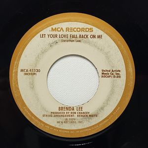 Brenda Lee Vinyl 45 Let Your Love Fall Back On Me / Tell Me What It's Like